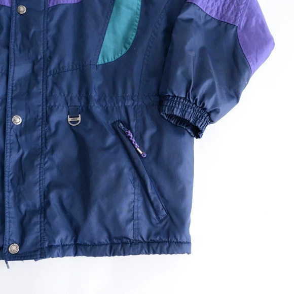 Etirel Vintage Navy and Purple Winter Coat  ~Sz 44 - Picture 13 of 15
